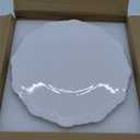 10 Inch White Ceramic Cake Stand (Holds 10 Inch Cake), Decorative Cupcake Stand, Dessert Display Plates for Snacks and Cookies, Baby Shower, Birthday, Wedding Party Decor