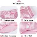 Dog Silk Pajamas Dog Shirts for Small Dogs Satin Pjs Two-Legged Puppy Clothes Lapel Sleepwear Cat Outfit (Pink, XL)