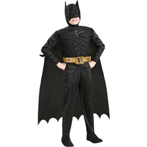 Batman Dark Knight Rises Child's Deluxe Muscle Chest Batman Costume with Mask/Headpiece and Cape - Large