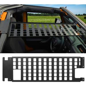 Roof Rack Hard Top Molle Panel for Jeep Wrangler JK 2007-2018 Luggage Storage Carrier Metal Shelf Exterior Accessories