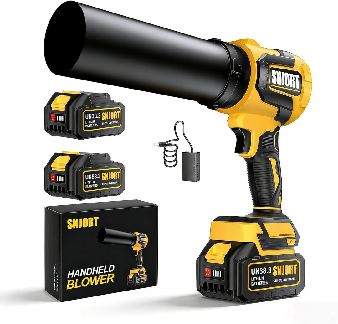 Leaf Blower Cordless with Battery and Charger980,000 RPM Brushless Motor with Handheld DesignLightweight for Patio, Lawn, Yard, Deck CleaningBirthday Gifts for Men Dad Husband