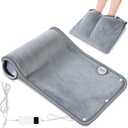 Heating Pad Extra Large & Foot Warmer 2 in 1, XXL Heating Pad 21x33 for Period Cramps Back Pain Relief, Sewn in Zippers More Functional, Electric Heat Pad 4-Hour Auto Off/6 Heat/6 Timer/Washable