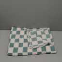 HOMRITAR Checkered Baby Blanket for Boys Sage Green Soft Fluffy Fuzzy Blankets with 3D Chessboard Grid, Warmer Comfort Reversible Lightweight Bed Blanket for Toddlers Infant or Newborn 30 x 40 Inch (Celadon)