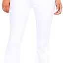 KDF Flare Jeans for Women Women's Bootcut Bell Bottom Jeans High Waisted Stretch Slimming Bell Bottoms Pants (White) 12