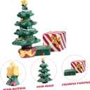 Christmas Aquarium Decoration Set: Christmas Fish Tank Decorations Xmas Tree Figure Present Box Miniature Resin Micro Landscape Ornaments for Fish Tank Supplies Table Decor