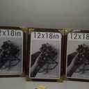 12x18 Frame Set of 4 - Brown Grain, Natural Wood & HD Tempered Glass, 12x18 Poster Frame, Vertical & Horizontal Wall Hanging