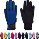 ChinFun Horse Riding Glove Equestrian Gloves Kids for Boys Girls Horseback Riding Gloves Grip for Youth Children Riding Sports Biking Cycling Gardening (S (Age 6-8), Royal Blue)