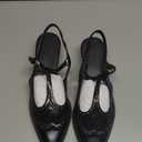 Coutgo Womens Slingback Kitten Heels Oxford T Strap Pumps Low Heel Closed Pointed Toe Vintage Dress Shoes, Size: 9.5