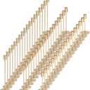 Gold Candlestick Holders - Bulk Decorative Metal Candelabra for Taper Candles, Fits 0.8 Inch Diameter, Gold Taper Candle Stands for Wedding, Home, Party Table Decor (Set of 54)