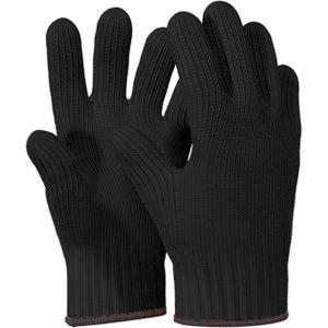 Heat Resistant Gloves Aramid Oven Gloves with Fingers for Cooking, BBQ Gloves with Cotton Lining, Non-Slip, 9.45"x3.94" Kitchen Mitts for Baking & Frying, Grilling Accessories, One Size