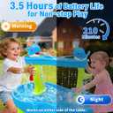 Infowush Water Table Pump, Whale Rechargeable Water Pump for Water Table with Sprinkler, 3.5 Hours Non-Stop Fun Summer Outdoor Water Toys Outside Water Play Table Accessories for Kids Toddlers, Blue