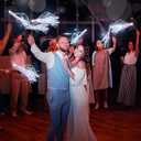 Simgoing 24 Pcs Lighted Wedding Wands LED Tinsel Wands Light up Streamers Sparklers for Wedding Send Off and Exits Birthday Party Props Favors(White Tinsel)
