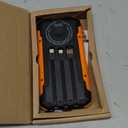 Power Bank Portable Solar Charger, Wireless Fast Charging Battery Pack, 20000mAh Capacity USB-C Input, 6 Outputs, Dual LED Flashlight, USB Battery Pack for Cell Phone Camping Travel Emergency (Orange)