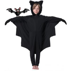 Seawhisper Bat Halloween Costumes for Kids Size 2T-14 (6, Black)