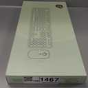 Wireless Keyboard and Mouse Combo, 104 Round Keys Cute Colorful Keyboard and Mouse with Retro Typewriter for PC/Mac/Laptop/Tablet/Computer/Windows Green