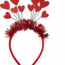 AIUPUOC Sequin Heart Headband Valentine Headbands Heart Head Boppers Hair Accessories Hair Band Holiday Decorations 1Pcs