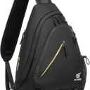 SKYSPER Sling Laptop Bag (Up to 13 Inch) - 18L Crossbody Sling Backpack Travel Shoulder Bag Hiking Daypack for Men Women(Black)