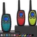 Walkie Talkies Long Range, M880 FRS Two Way Radio for Adults with LCD Screen/Resistance Wakie-Talkies with Noise Cancelling for Men Women Outdoor Cruise Ship (Blue Red YellowGreen)