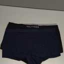 Tommy Hilfiger Women's Seamless Matte & Shine Boyshort Underwear 3-Pack (Large, Sky Captain/Heather Grey/Black)