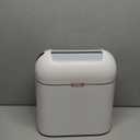 ELPHECO Bathroom Trash Can, 2.5 Gallon Motion Sensor Waterproof Trash Bin with Butterfly lid, Bathroom Decor Waste Basket Garbage Bin for Bedroom Kitchen and Office use, White with Grey Button