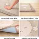 Hakuna Matte CloudRise Baby Play Mat for Floor 60" x 80" Moon & Stars Coral Velvet Memory Foam Rug for Crawling & Cozy Play Non-Slip, Water-Resistant, Easy-Care Tummy Time Mat, Playmat for Playpen