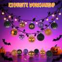 100Pcs Halloween Hanging Ball Ornaments, Ornaments Tree Decorations, Shatterproof Plastic Balls for Cute Holiday Party Indoor Home Decor (100Pcs) (100pack)
