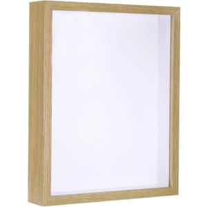 PATIKIL 8x12 Shadow Box Frame, Wooden Dried Flower Photo Frame Floating Photo Frame Acrylic DIY Display Case for Flowers Ticket Crafts and Photos, Natural Color