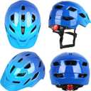 Kids Bike Helmet,Bavilk Kids Boys Girls Bike Helmets with LED Light Detachable Visor Children Youth Teen Multi-Sport for Skating Cycling Scooter Skateboard Adjustable & Lightweight 19.7"-22.4"