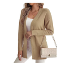 Women's Long Sleeve Open Front Cardigan Casual Loose Lightweight Cardigans Fall Solid Color Cover Ups with Pockets, XXL