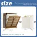 HITNET Bamboo Tilt Out Laundry Hamper, Bathroom Storage Cabinet with Hidden Removable Basket and 3 Sides Cutout Handles, Freestanding Hamper Organizer for Dirty Clothes, Walnut, 21.26" L 13.78" W 25.2" H