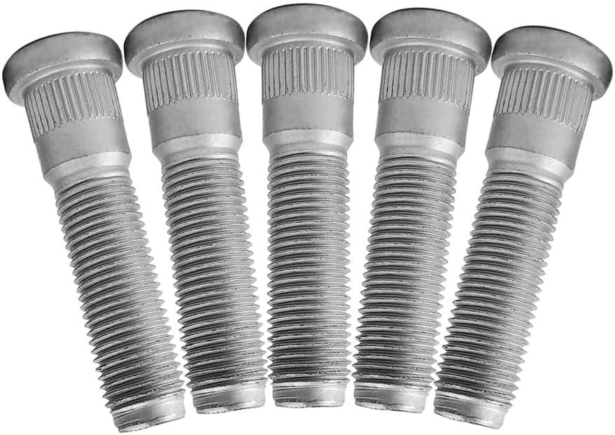 5PCS Wheel Studs M14x1.50 Lug Stud 65mm Bolt Compatible with 2011-2022 Jeep Wrangler Grand Cherokee Dodge Durango Challenger Charger Ram 2500 Ram 3500 &More
