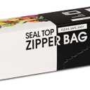 24/7 Bags- 2 Gallon Food Storage Bags, 25 Count, Double Zipper Seal, 2.5 Mil Thick, Easy Grip Open Tabs, Write-On Space, BPA-Free, Microwave Safe, Non-StandUp