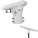 Pipe Adapter Pole Mount for Starlink Gen 3, Adjustable Pole Mount Adapter Kit for Starlink Standard Dish V3, Aluminum Alloy, White