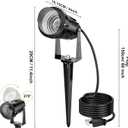 Musuger 1500LM LED High Brightness Outdoor Landscape Lighting 15W RGB Color Changing Landscape Lights Bluetooth Remote Control Spot-Lights with Plug in IP66 Waterproof Flood Light for Garden - 1 Pack