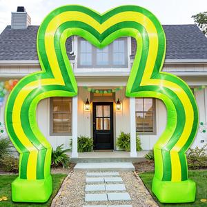 9 FT Large St Patricks Day Inflatables Archway Outdoor Decoration, Inflatable Arch Blow Up Yard Decoration, St Patrick's Decorations for Yard Holiday Party Garden Lawn Décor