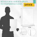 Thyle 12 Pack Acrylic Sign Holder Clear Picture Photo Frame, Double Sided T Shape Menu Table Stands Plastic Paper Flyer Display Stand with Base Photo Holders for Wedding Office Restaurant (8.5x11 Inch)