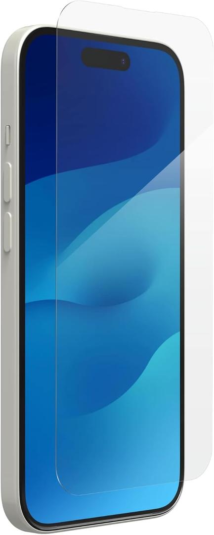 ZAGG Glass+ Screen Protector for iPhone 15/16 Plus-3X Stronger with Reinforced Edges, Scratch & Smudge-Resistant Surface, InvisibleShield, Easy to Install