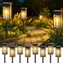 8 Pack Solar Lights Outdoor Waterproof - Solar Powered Outdoor Lights for Patio Yard Pathway Walkway Lawn Garden Decor Landscape Lighting Solar Lights Outdoor