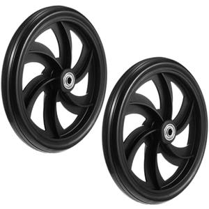 Datanly 2 Sets Replacement Wheelchair Wheels for Walkers 7.5 Inch Wheelchair Front Wheels Anti Slip Walker Rubber Replacement for Stroller Casters Rollers Accessories