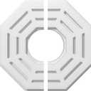 Ekena Millwork CMP14WN2-05000 Westin Architectural Grade PVC Contemporary, Two Piece Urethane Ceiling Medallions 14"OD x 5"ID x 5 1/2"C x 1"P