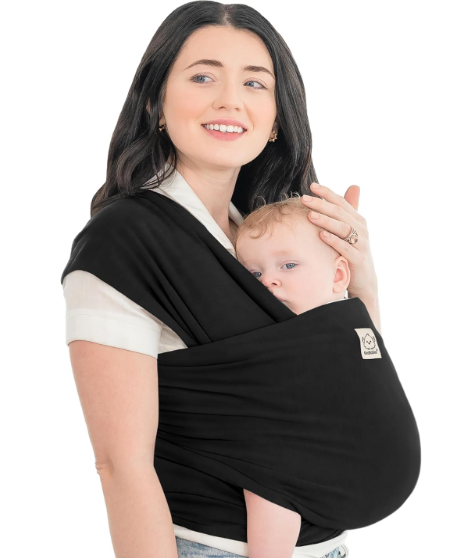 KeaBabies Baby Wrap Carrier  All in 1 Original Baby Carrier Newborn to Toddler Sling, Easy to Wear, Hands Free Bonding, Lightweight, Breathable Infant Wraps (Trendy Black)