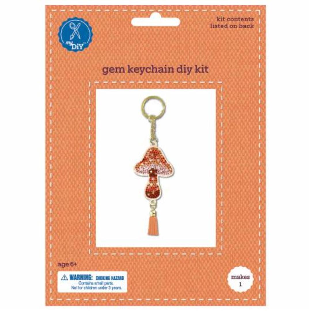 Mushroom Gem Keychain DIY Kit, Pack of 2