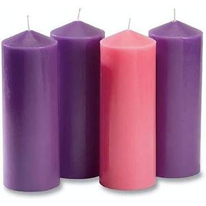 Advent Candle Set of 4 – Pillar Advent Candles - Made In the USA- Christmas Advent Candles for Advent Rings Advent Wreaths, Ring and Wreath Candle Holders - Church & Home Decoration -Velas de Adviento