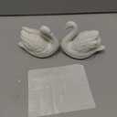 Hoteam 2 Pcs Swan Cake Topper Couple Wedding Cake Toppers Decor Vintage Elegant Ceramics Wedding Decor Novios Para Pastel for Anniversaries Engagement Party Bridal Showers Romantic Desk Decoration