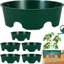 6PCS 12 Inches Plant Rings for Outdoor Plants, Plant Rings, Planting Ring, Planting Grow Rings to Separate Rock and Pest for Deep Watering Veggies Herbs and Flowers