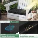 Outdoor Chair Cushions Set of 6: Waterproof & Fade Resistant Seat Cushion for Patio Furniture - 19 x 19 x 2 Inch Chair Pads with Ties and Hidden Zipper - Patio Chair Cushion Replacement, Black, 19x19x2 Inch | 6 Pack