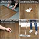 Homease 0.5mm Nature Oak Vinyl Flooring Roll 39.4" x 393.7" PET Leather-Like Waterproof Wear-Resistant Peel & Stick, Easy DIY Floor Covering for Kitchen Bathroom Rental Home, Durable