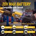 3/8" Cordless Ratchet Wrench, Compatible with DEWALT 20VMAX Battery, 80Ft-Lbs(108N.m) Brushless Ratchet Wrench with Variable Speed Trigger, 3/8" to 1/4" Adapter, 3" Extension Bar(Tool Only)