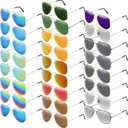 Weewooday 25 Pairs Polarized Round Sunglasses Sunglasses Retro Oversized Vintage Sunglasses for Women Men Metal Frame Sunglasses