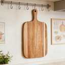 Acacia Wood Cutting Board for Kitchen (16" x 9"), Wooden Cutting Board with Handle, Charcuterie Board, Cheese Board, Decorative Wooden Serving Board (1, Acacia Wood Color, 16"L x 9"W)